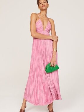 chinese dress ladies Alessia Textured Satin and Lace Maxi Dress main image 0